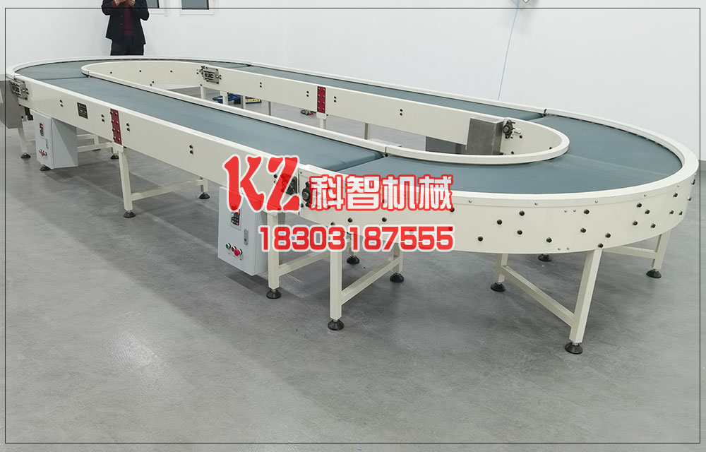 小饅頭面食流水線裙邊皮帶轉彎輸送機